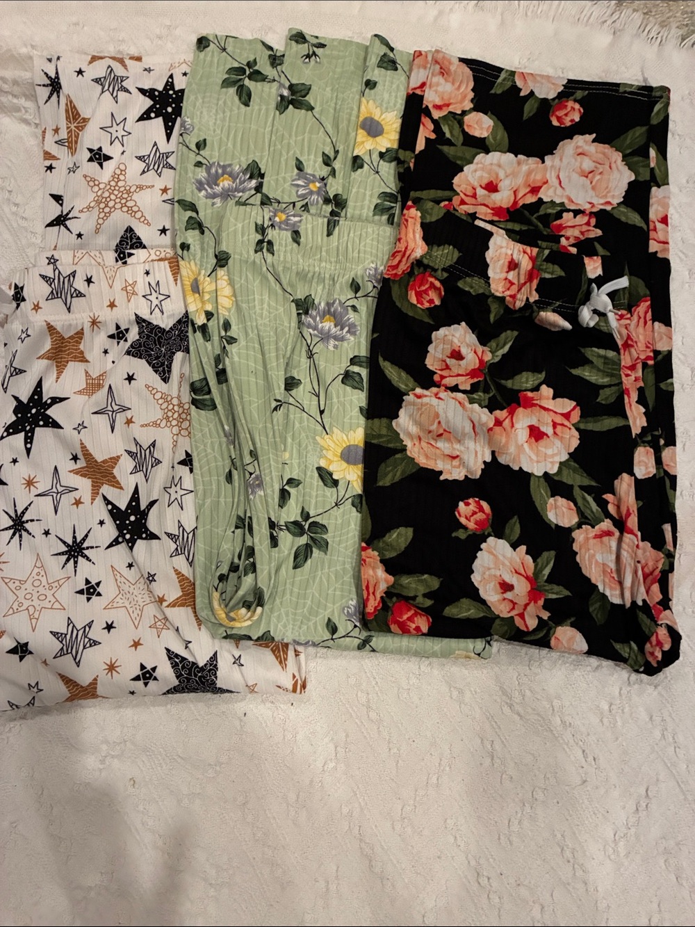 Womens 2X/3X Floral and Patterned Bottoms - Set of 3